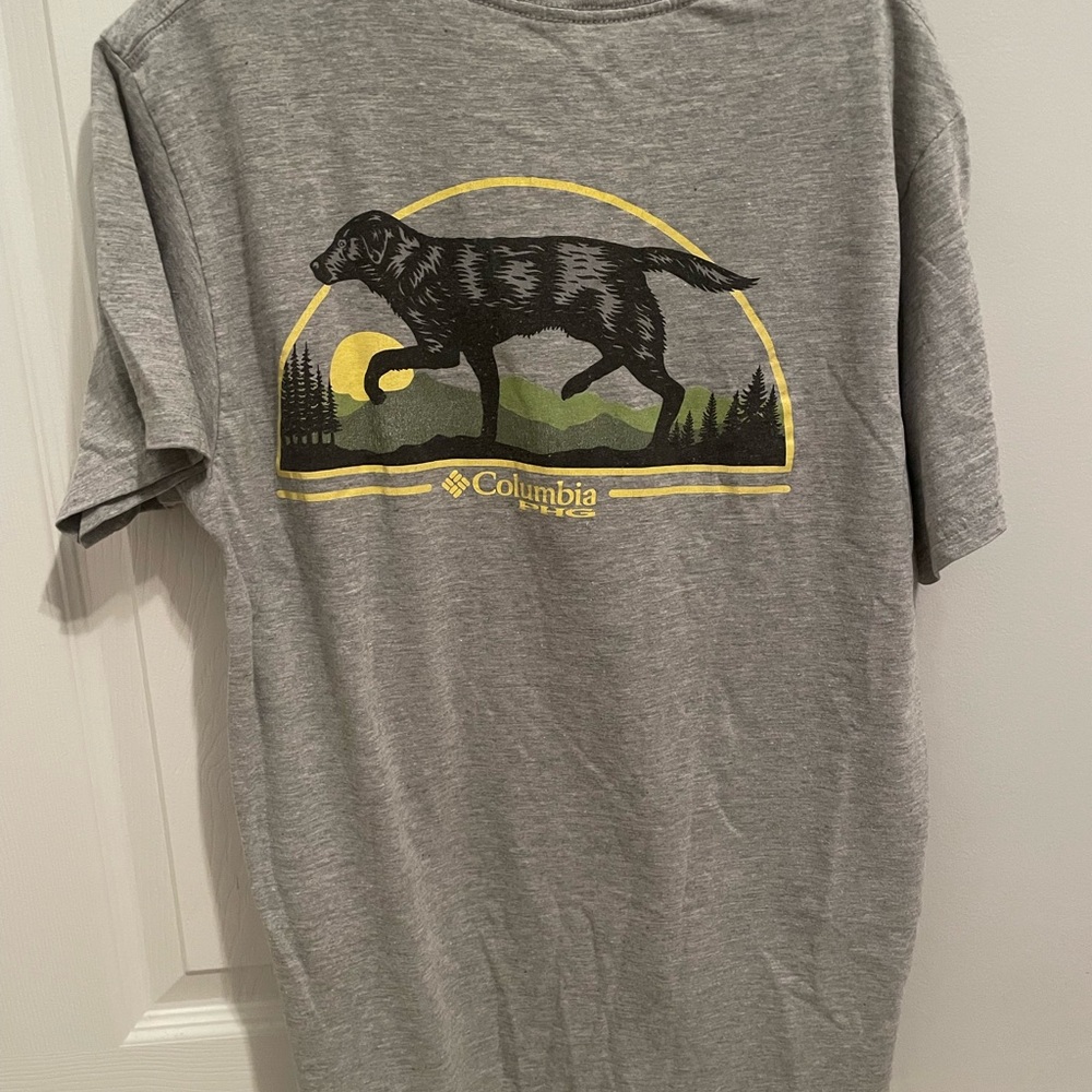 Columbia PHG Gray Retriever Dog Short Sleeve Tee